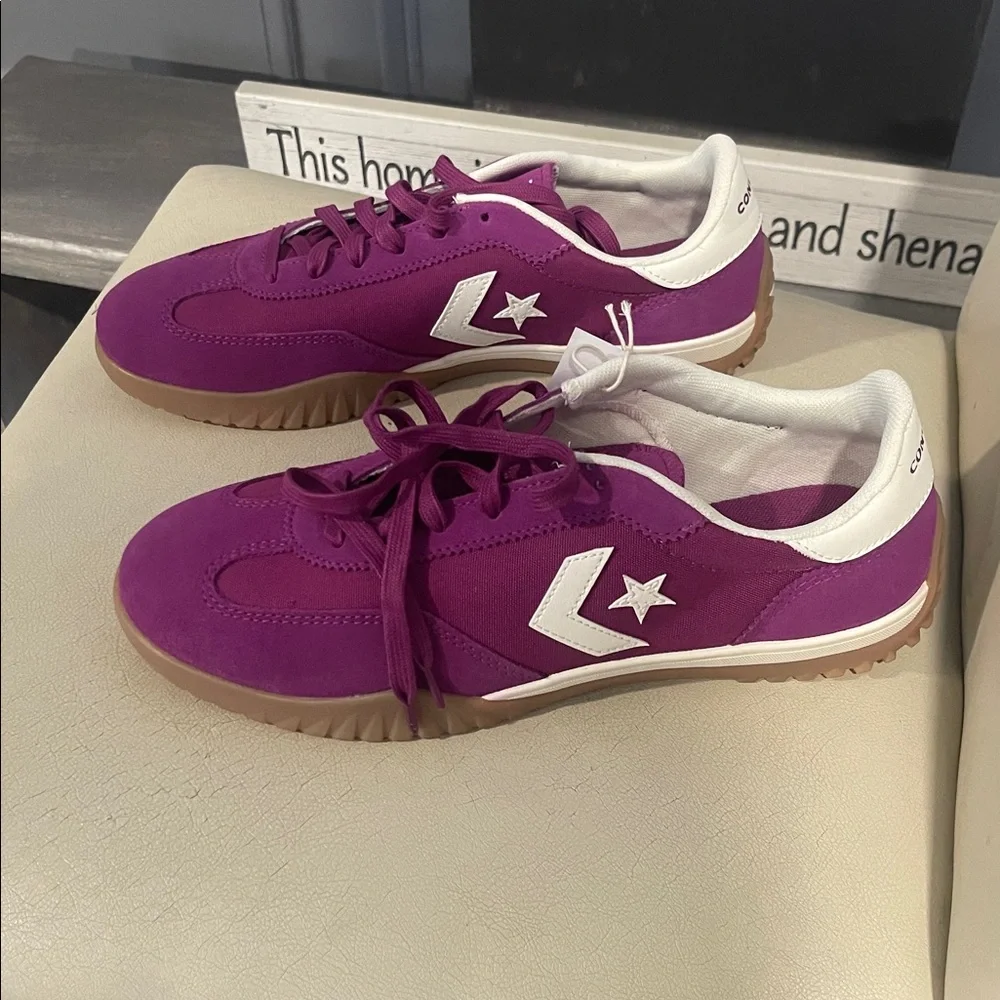 Converse All‎ Star Run Star Purple White Trainers Sneakers Women’s 11 NWT Suede - Picture 3 of 6